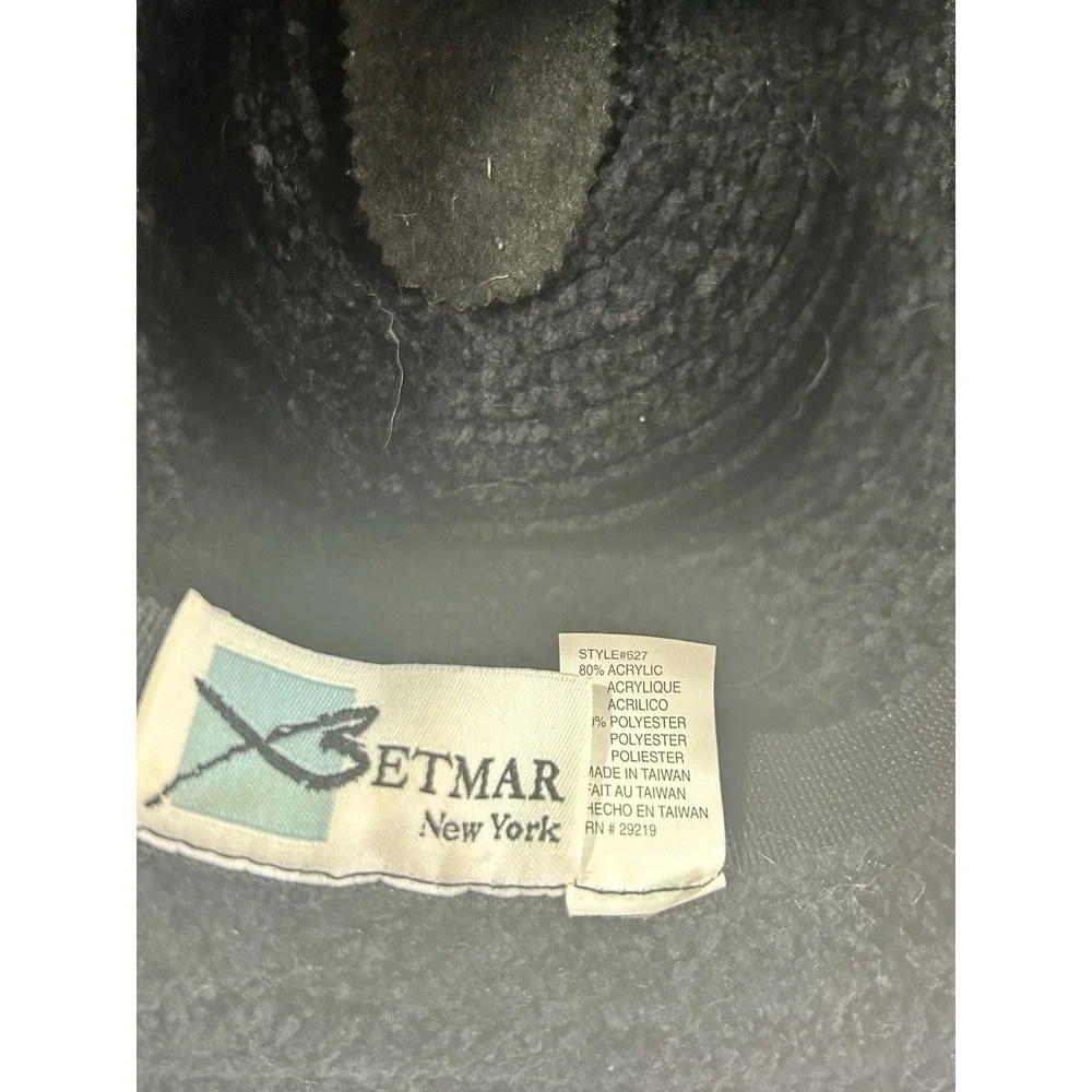 Betmar New York Black Chenille Boucle Bucket Hat Women Style 627